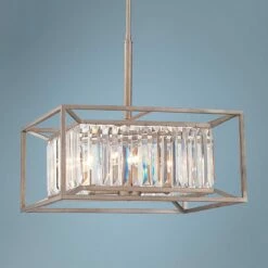 Linares 19" Wide Aged Platinum 4-Light Pendant