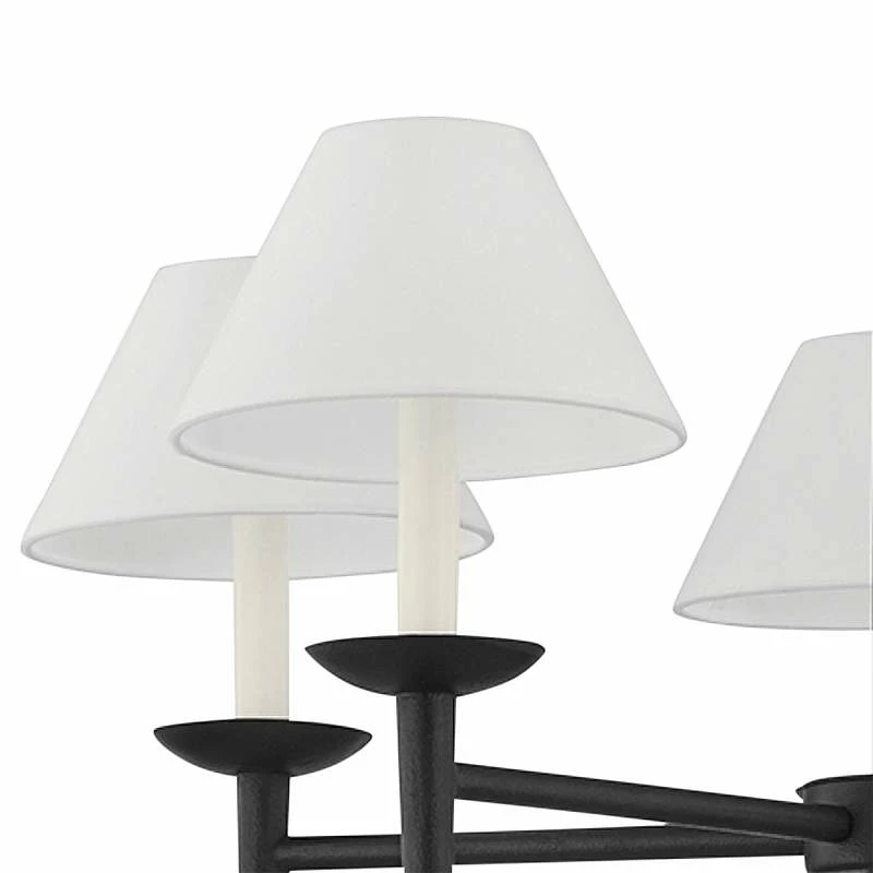 Troy London 32" Wide Forged Iron 5-Light Chandelier 5 Troy London 32" Wide Forged Iron 5-Light Chandelier - Image 3