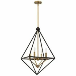 Louvre 22 1/2" Wide Bronze And Brass 4-Light Foyer Pendant 10 Louvre 22 1/2" Wide Bronze And Brass 4-Light Foyer Pendant -Lighting Sales Shop louvre 22 and one half inch wide bronze and brass 4 light foyer pendant 67t70views1