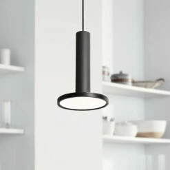 AFX Luna 8" Wide Black LED Mini Pendant Light