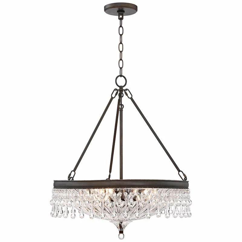 Macey 20 1/4" Wide Traditional Bronze Finish Crystal Chandelier 7 Macey 20 1/4" Wide Traditional Bronze Finish Crystal Chandelier - Image 5