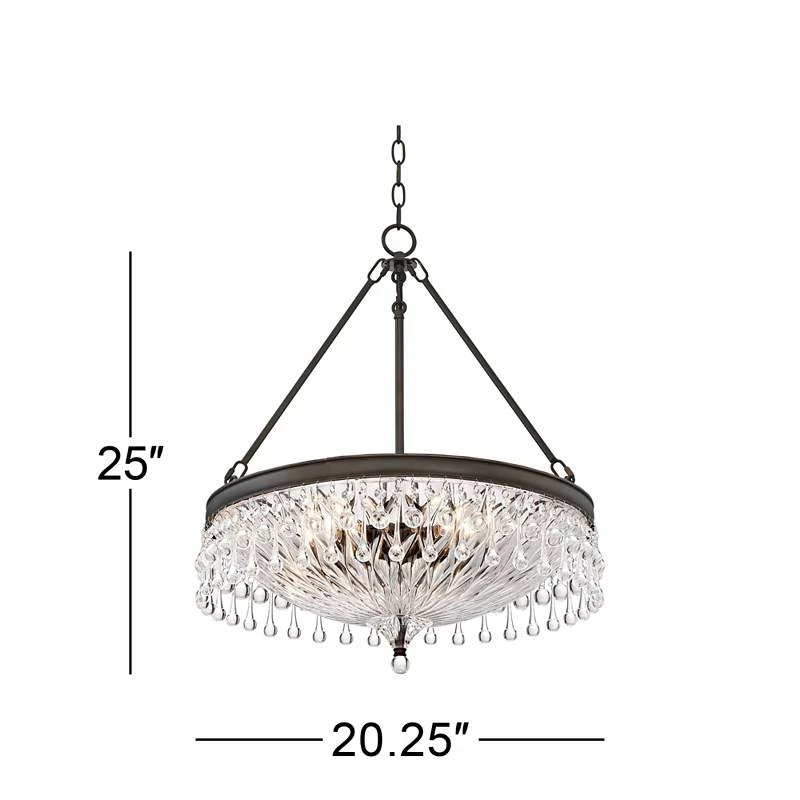 Macey 20 1/4" Wide Traditional Bronze Finish Crystal Chandelier 9 Macey 20 1/4" Wide Traditional Bronze Finish Crystal Chandelier - Image 7