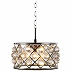 Madison 16" Wide Crystal Polished Nickel Pendant Light -Lighting Sales Shop madison 16 inch wide crystal polished nickel pendant light 1j735