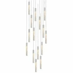 Magic 23"W Polished Nickel 15-Light LED Multi Light Pendant
