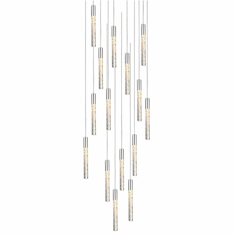 Magic 23"W Polished Nickel 15-Light LED Multi Light Pendant 3 Magic 23"W Polished Nickel 15-Light LED Multi Light Pendant