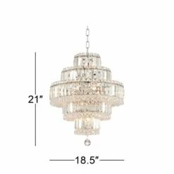 Magnificence 18 1/2" Wide 18-Light LED Crystal Chandelier -Lighting Sales Shop magnificence 18 and one half inch wide 18 light led crystal chandelier 1g888views3