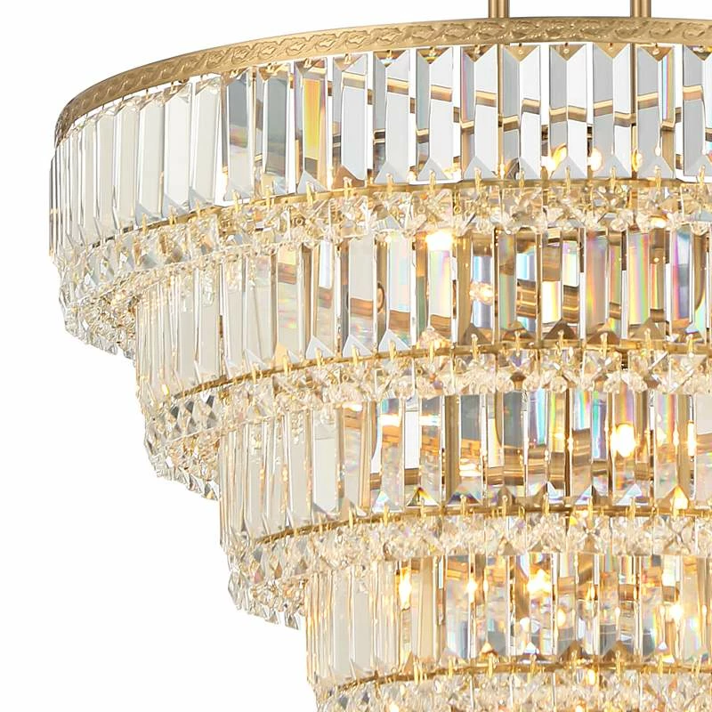 Magnificence 23 3/4" Wide Soft Gold Crystal Pendant Light 5 Magnificence 23 3/4" Wide Soft Gold Crystal Pendant Light - Image 3