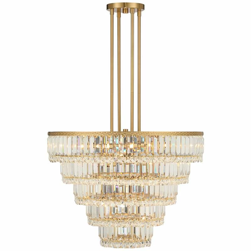 Magnificence 23 3/4" Wide Soft Gold Crystal Pendant Light 8 Magnificence 23 3/4" Wide Soft Gold Crystal Pendant Light - Image 6
