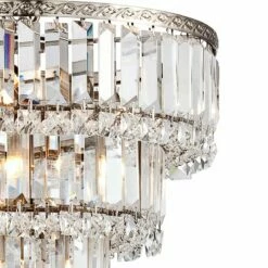 Magnificence Satin Nickel 14 1/4" Wide Crystal Chandelier -Lighting Sales Shop magnificence satin nickel 14 and one quarter inch wide crystal chandelier 6d503views1