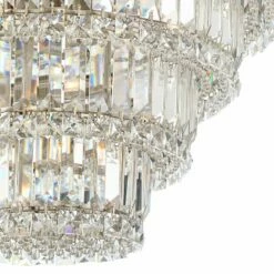 Magnificence Satin Nickel 28 1/2" Wide 21-Light Crystal Chandelier -Lighting Sales Shop magnificence satin nickel 28 and one half inch wide 21 light crystal chandelier 88m28views1