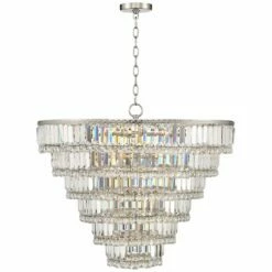 Magnificence Satin Nickel 28 1/2" Wide 21-Light Crystal Chandelier -Lighting Sales Shop magnificence satin nickel 28 and one half inch wide 21 light crystal chandelier 88m28views4