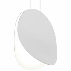 Malibu Discs™ 14" Wide Satin White LED Pendant Light