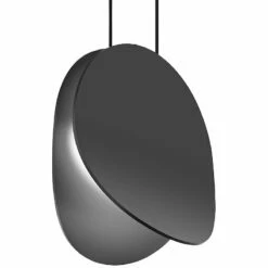 Malibu Discs™ 7 1/2" Wide Black LED Mini Pendant Light