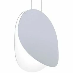 Malibu Discs™ 14" Wide Dove Gray LED Pendant Light