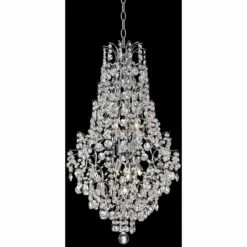 Marilyn 18 1/4" Wide Chrome And Crystal Chandelier -Lighting Sales Shop marilyn 18 and one quarter inch wide chrome and crystal chandelier 7c555views3