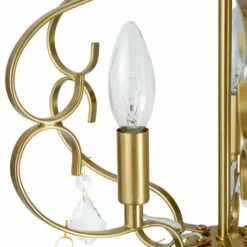Marley 13" Wide Gold Metal And Crystal 3-Light Chandelier -Lighting Sales Shop marley 13 inch wide gold metal and crystal 3 light chandelier 91t32views1