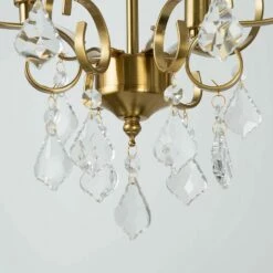 Marley 13" Wide Gold Metal And Crystal 3-Light Chandelier -Lighting Sales Shop marley 13 inch wide gold metal and crystal 3 light chandelier 91t32views2