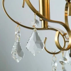 Marley 13" Wide Gold Metal And Crystal 3-Light Chandelier -Lighting Sales Shop marley 13 inch wide gold metal and crystal 3 light chandelier 91t32views3