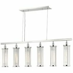 Marley 46 1/2"W Polished Nickel Kitchen Island Light Pendant