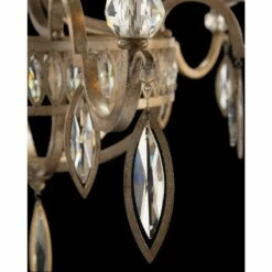 Marquise Crystal 36"W Antique Silver Leaf 6-Light Chandelier -Lighting Sales Shop marquise crystal 36 inchw antique silver leaf 6 light chandelier 9f442views1