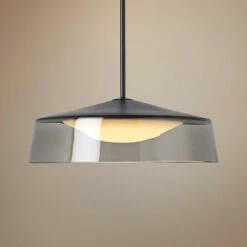 Masque Grande 18" Wide Smoke Pendant Light