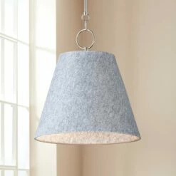 Maxim Acoustic 20" Wide Satin Nickel And Gray Pendant Light