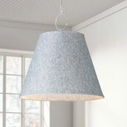 Maxim Acoustic 30" Wide Satin Nickel And Gray Pendant Light