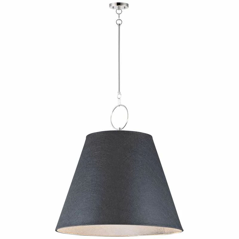 Maxim Acoustic 30"W Polished Nickel And Black Pendant Light 4 Maxim Acoustic 30"W Polished Nickel And Black Pendant Light - Image 2