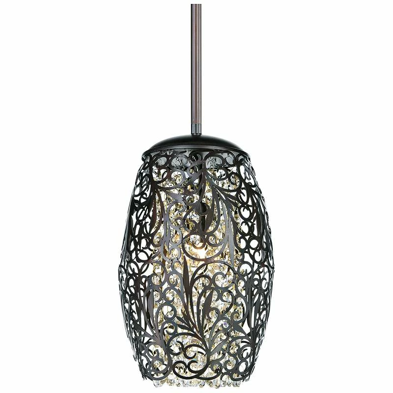 Maxim Arabesque 6 1/2" Wide Oil Rubbed Bronze Mini Pendant 4 Maxim Arabesque 6 1/2" Wide Oil Rubbed Bronze Mini Pendant - Image 2