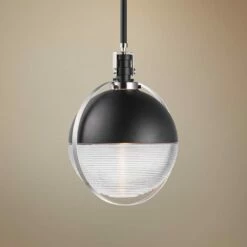 Maxim Axiom 13 3/4" Wide Black And Nickel LED Pendant Light