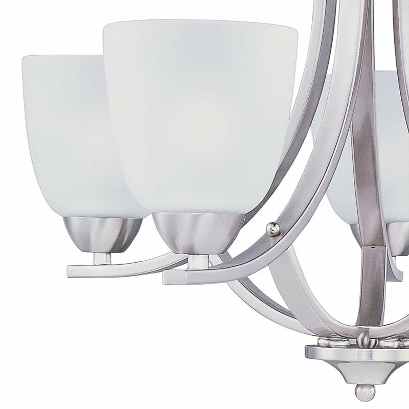 Maxim Axis 24" Wide Satin Nickel Chandelier 5 Maxim Axis 24" Wide Satin Nickel Chandelier - Image 3
