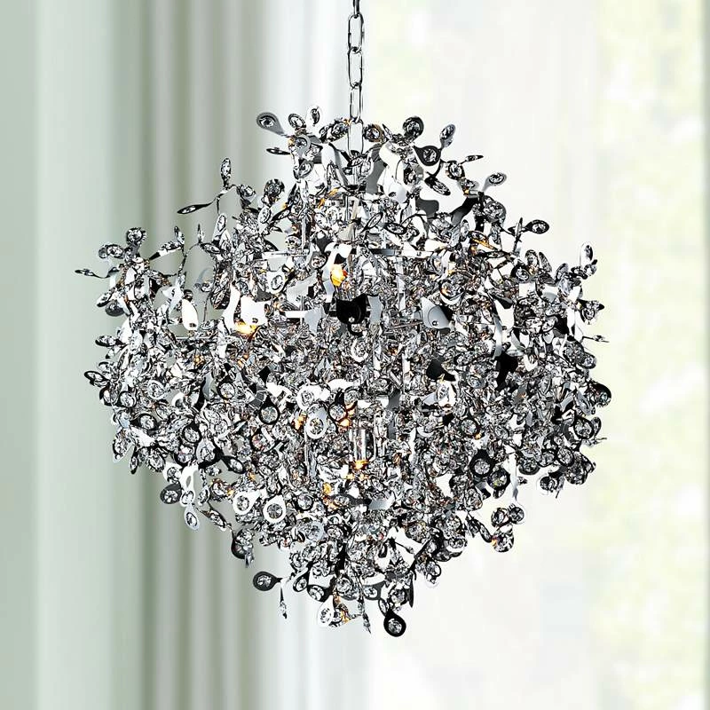 Maxim Comet 25" Wide Chrome And Crystal Chandelier 4 Maxim Comet 25" Wide Chrome And Crystal Chandelier - Image 2