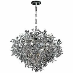 Maxim Comet 35" Wide Chrome And Crystal Chandelier -Lighting Sales Shop maxim comet 35 inch wide chrome and crystal chandelier v3346