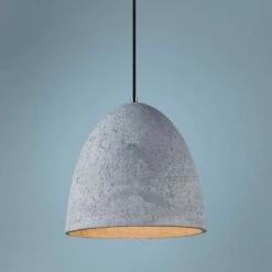 Maxim Crete 12" Wide LED Large Concrete Dome Mini Pendant