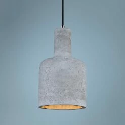 Maxim Crete 7 1/2"W LED Large Concrete Tier Mini Pendant