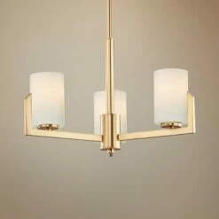 Maxim Dart 22 1/4" Wide Satin Brass 3-Light Chandelier