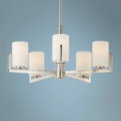 Maxim Dart 26" Wide Satin Nickel 5-Light Chandelier