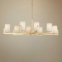 Maxim Dart 44" Wide Satin Brass 8-Light Modern Chandelier