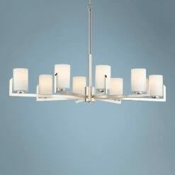 Maxim Dart 44" Wide Satin Nickel 8-Light Chandelier