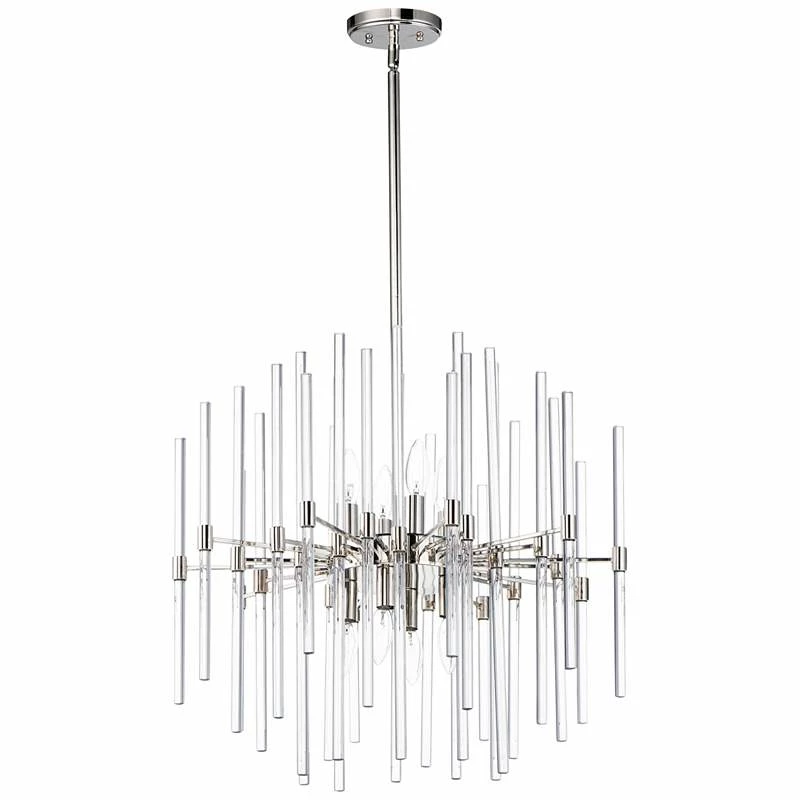 Maxim Divine 23" Wide Polished Nickel 8-Light Modern Pendant Light 4 Maxim Divine 23" Wide Polished Nickel 8-Light Modern Pendant Light - Image 2