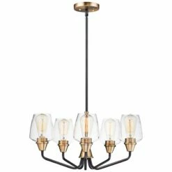 Maxim Goblet 23" Wide Bronze And Brass 5-Light Chandelier -Lighting Sales Shop maxim goblet 23 inch wide bronze and brass 5 light chandelier 59j97