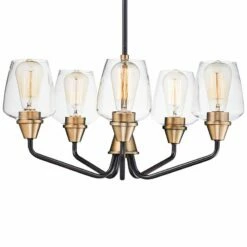 Maxim Goblet 23" Wide Bronze And Brass 5-Light Chandelier -Lighting Sales Shop maxim goblet 23 inch wide bronze and brass 5 light chandelier 59j97views1