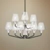 Maxim Goblet 27"W Black And Satin Nickel 9-Light Chandelier