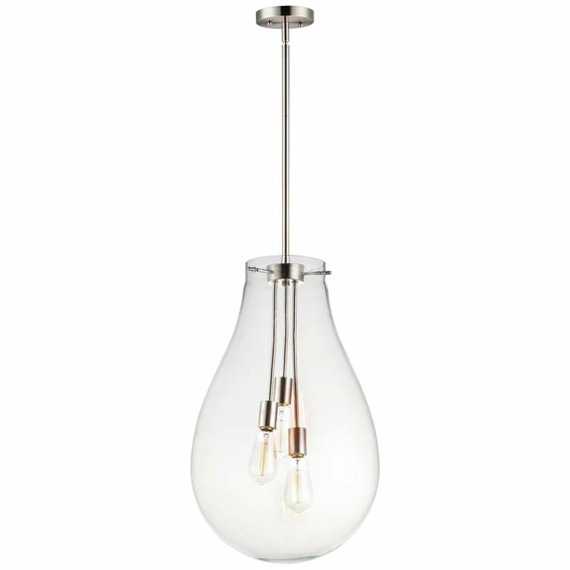 Maxim Gourd 15 3/4" Wide Satin Nickel 3-Light Pendant Light 4 Maxim Gourd 15 3/4" Wide Satin Nickel 3-Light Pendant Light - Image 2