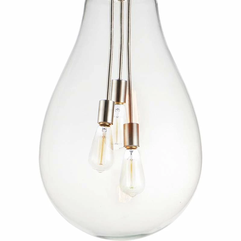 Maxim Gourd 15 3/4" Wide Satin Nickel 3-Light Pendant Light 6 Maxim Gourd 15 3/4" Wide Satin Nickel 3-Light Pendant Light - Image 4