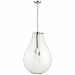 Maxim Gourd 19 3/4" Wide Satin Nickel 3-Light Pendant Light
