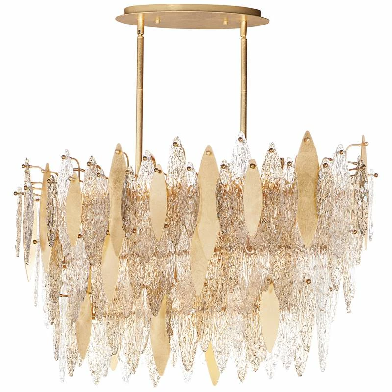 Maxim Majestic 39 1/2"W Gold Leaf Island Pendant Chandelier 4 Maxim Majestic 39 1/2"W Gold Leaf Island Pendant Chandelier - Image 2