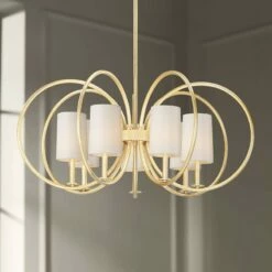 Maxim Meridian 35 1/2" Wide Aged Brass 7-Light Chandelier