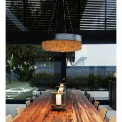 Maxim Mystic 24" Wide Bronze Modern Crystal LED Pendant Light -Lighting Sales Shop maxim mystic 24 inch wide bronze modern crystal led pendant light 9m001views2