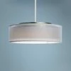 Maxim Prime 16" Wide White Organza Shade LED Pendant Light